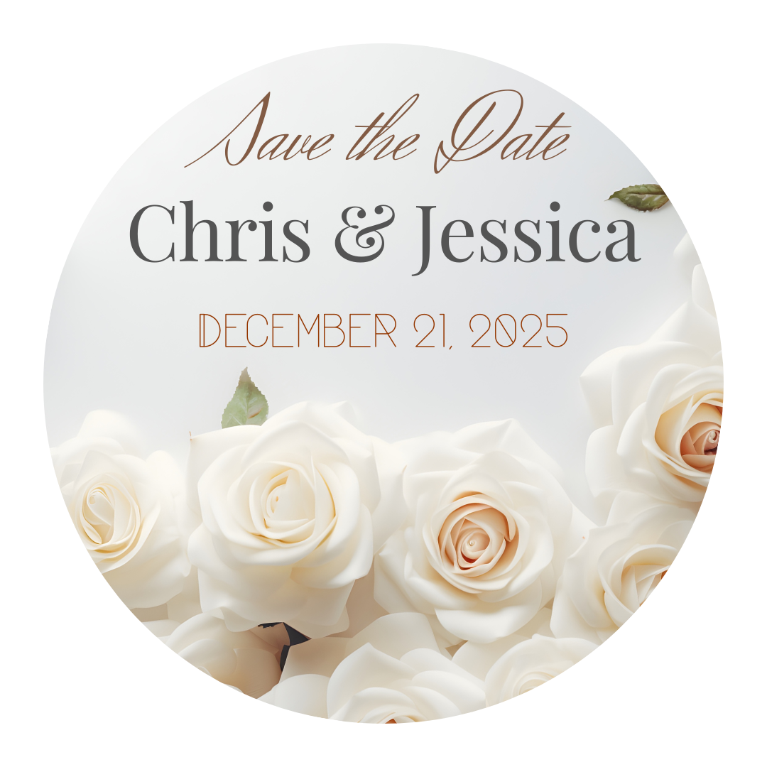 Save the Date Customizable Floral Key chain
