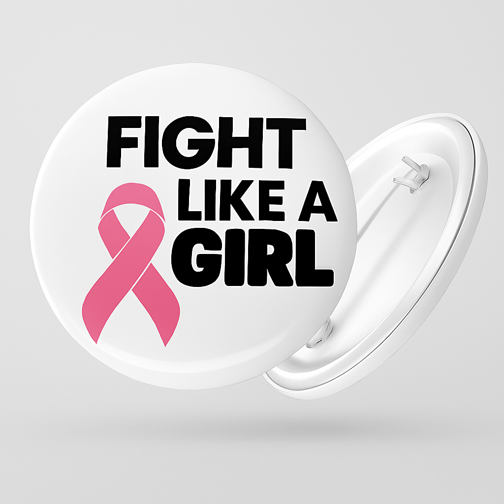 Fight Like a Girl Pin back button