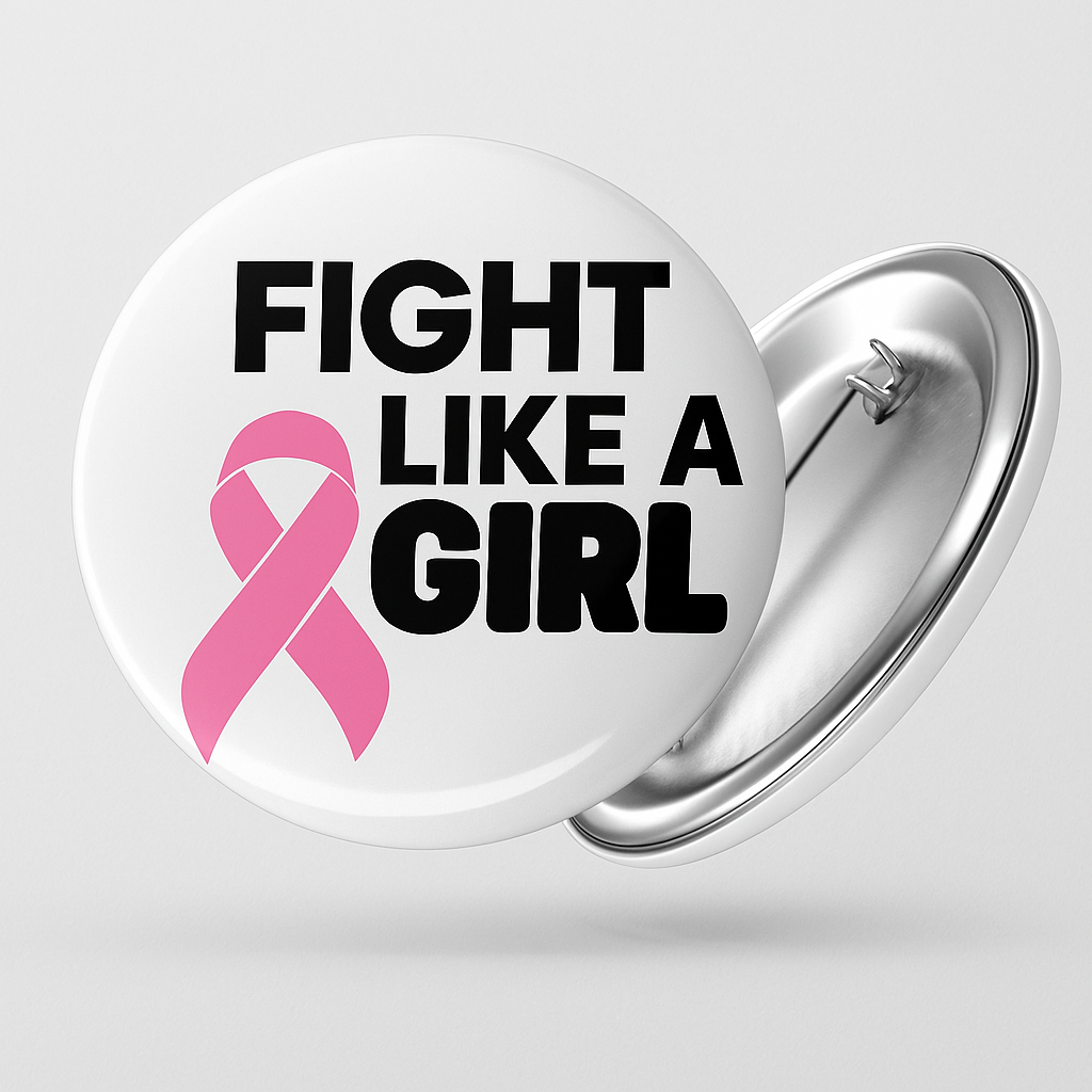 Fight Like a Girl Pin back button