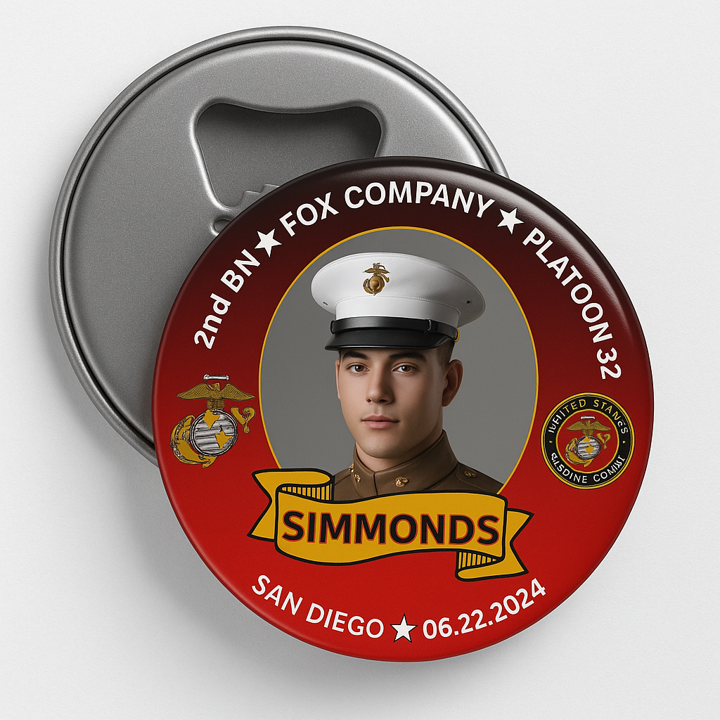 US Marine Magnetic Bottle Opener