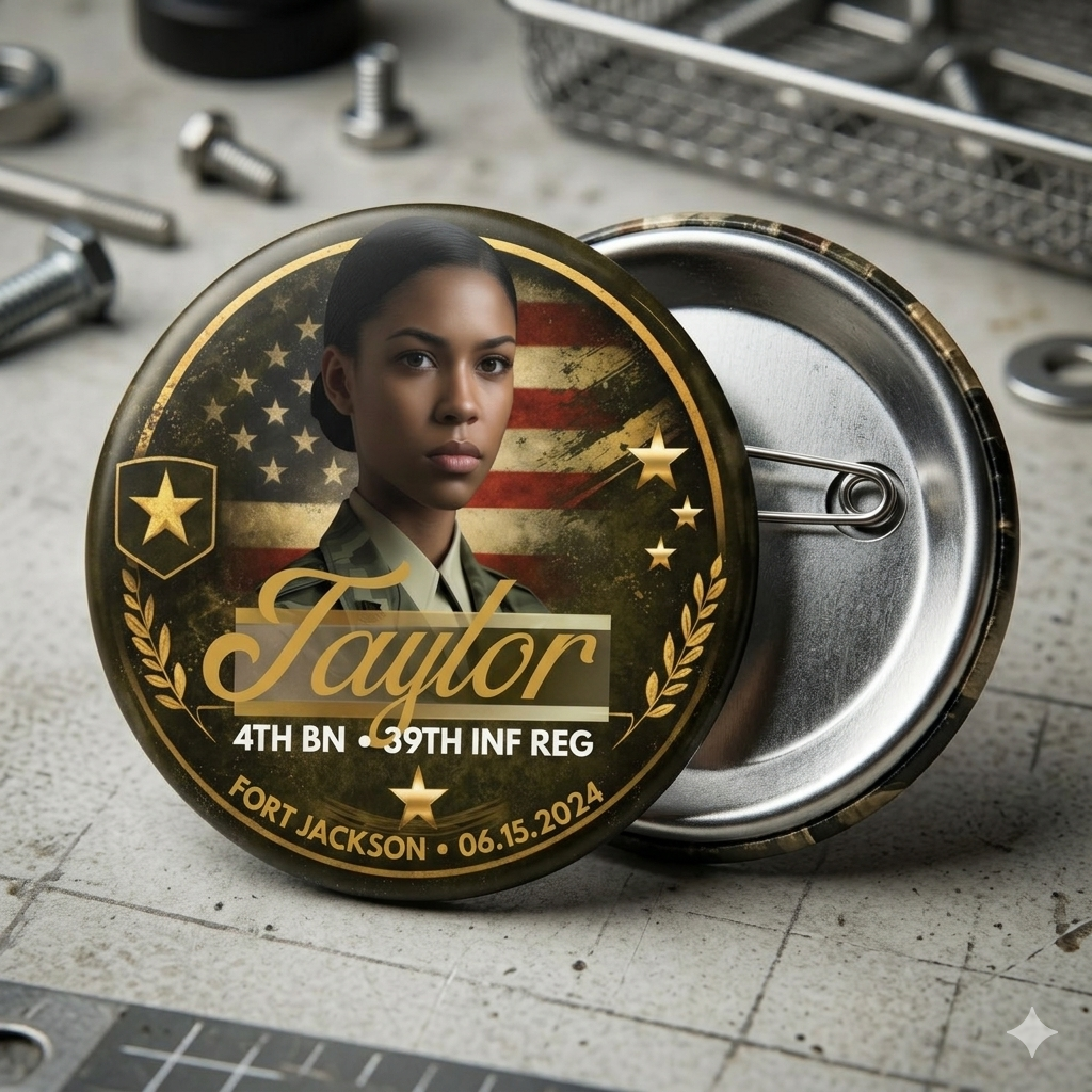 Us Army Grad Button Pin