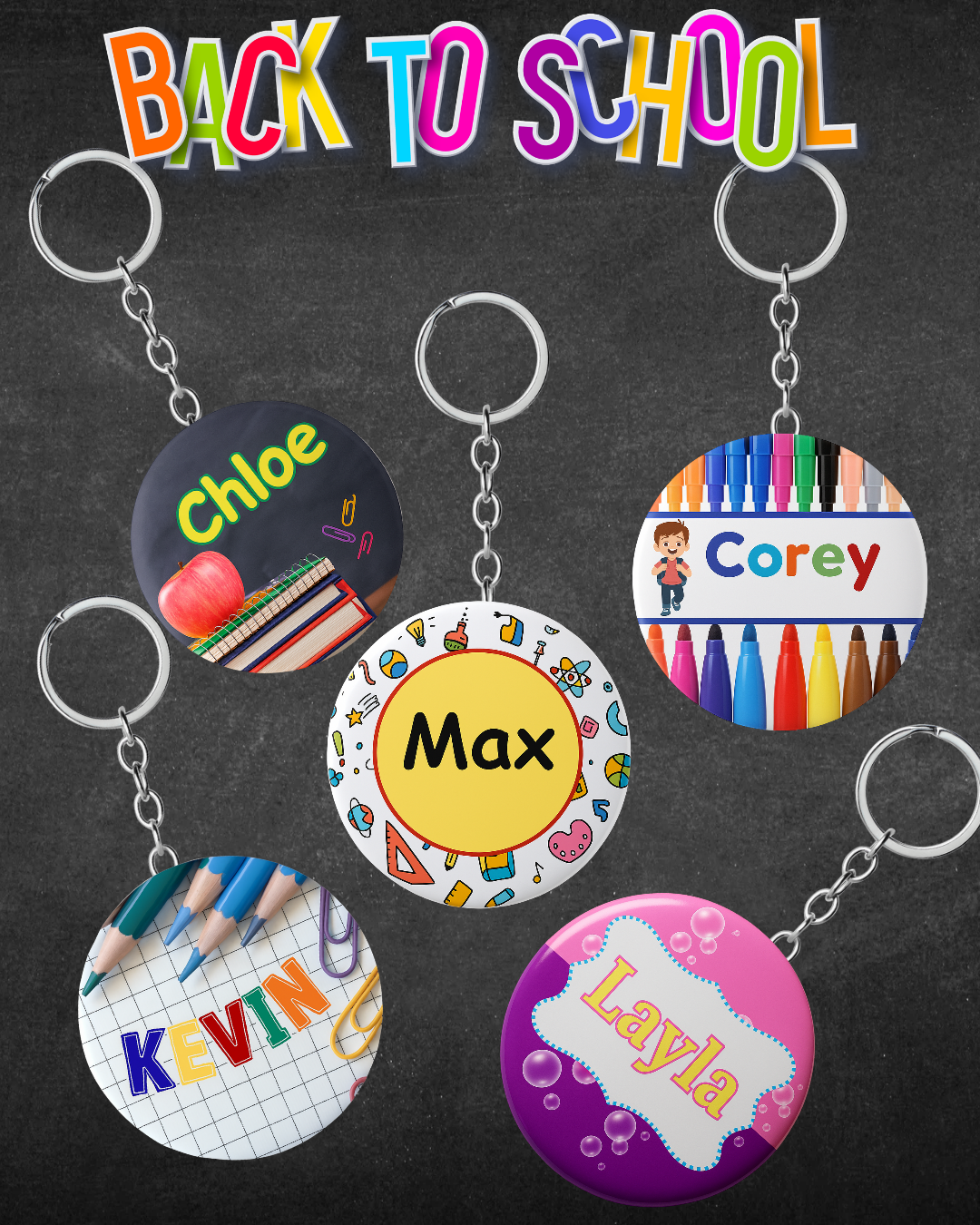 BACK TO SCHOOL KEY CHAINS