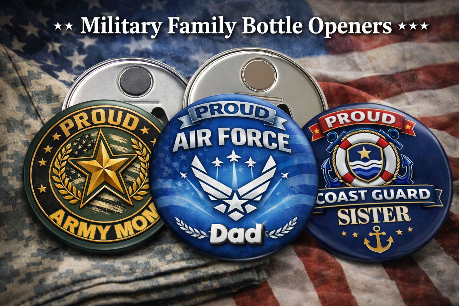 MILITARY FAMILY BOTTLE OPENERS