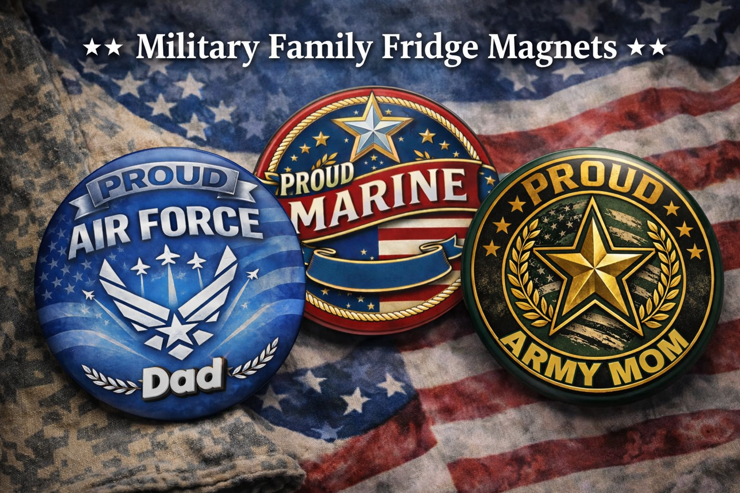 MILITARY FAMILY FRIDGE MAGNETS