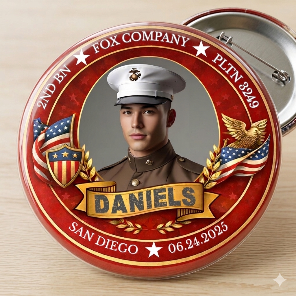 MILITARY BUTTON PINS