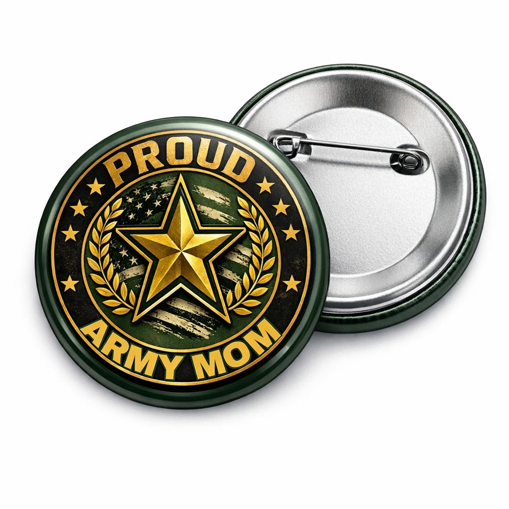MILITARY FAMILY PIN BACK BUTTONS