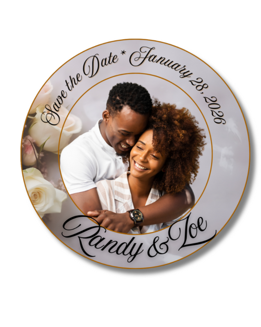 Personalized Photo Save the Date Fridge Magnet