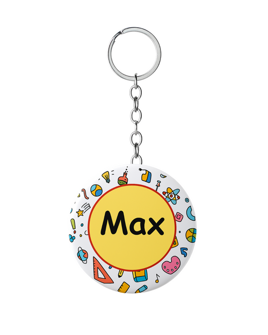 Customizable Stationery Name Tag Key chain