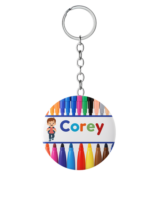 Customizable Colorful Name Tag Key chain