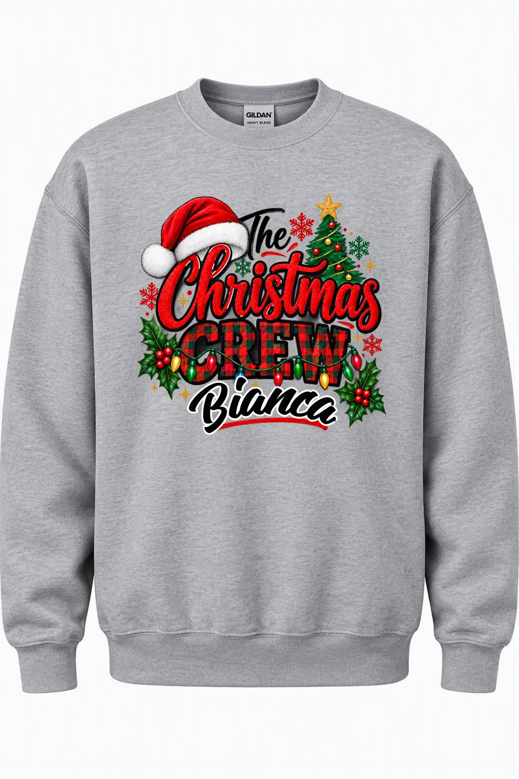 Personalized The Christmas Crew Sweatshirt – Custom Name Holiday Sweatshirt