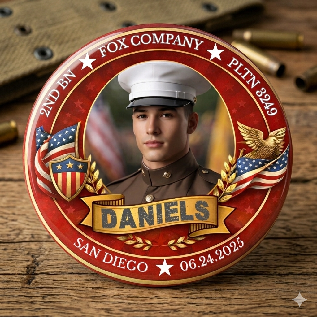 Military Fridge Magnets – Custom 2.25-Inch Personalized Keepsakes Honoring Service and Family Pride