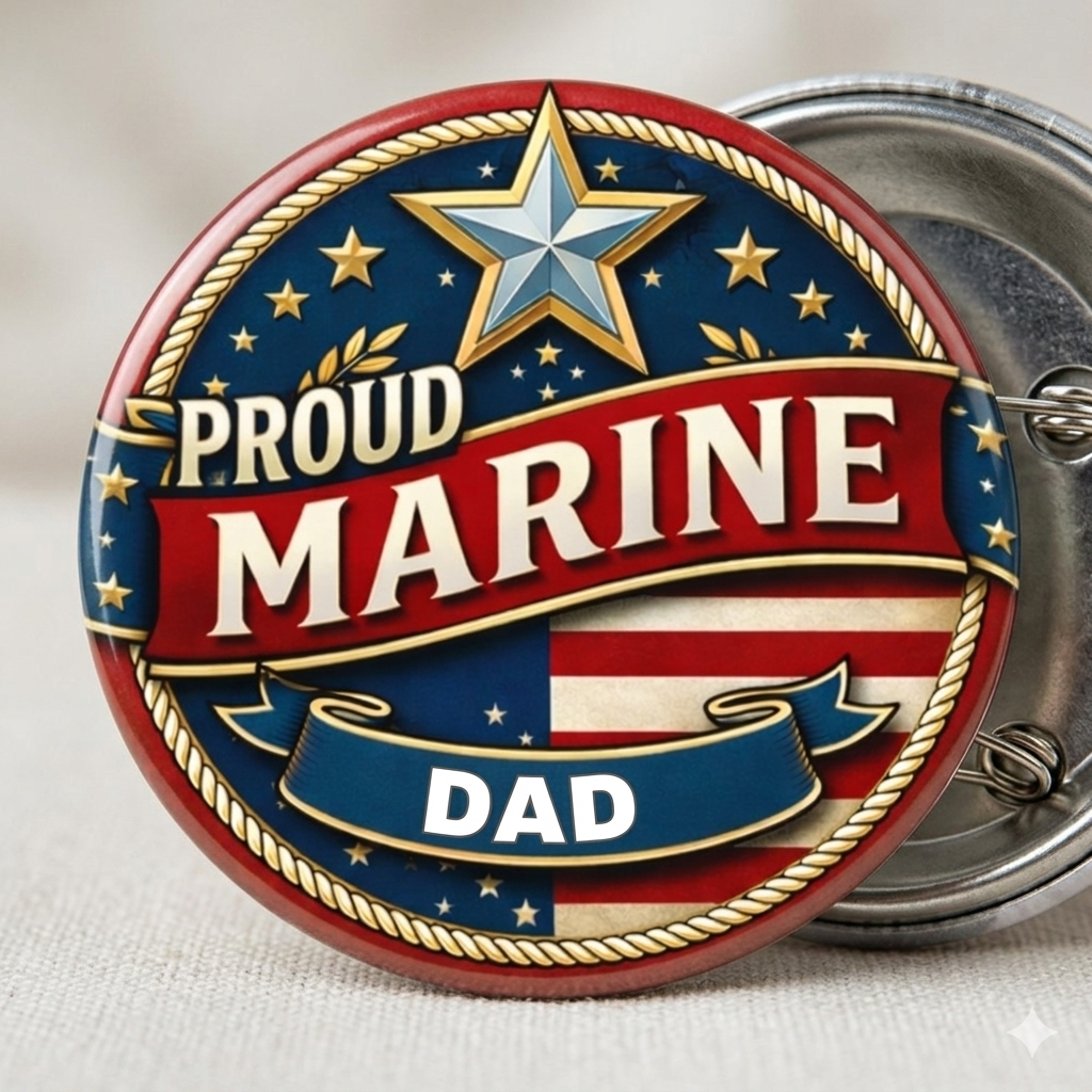Military Family PINBACK BUTTONS