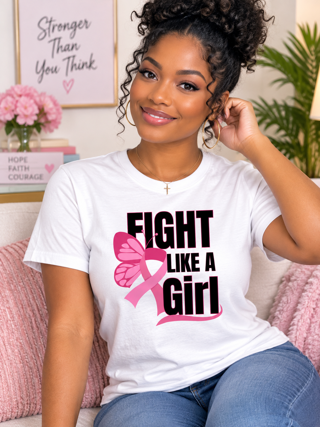 Fight Like a Girl – Breast Cancer Awareness Tee