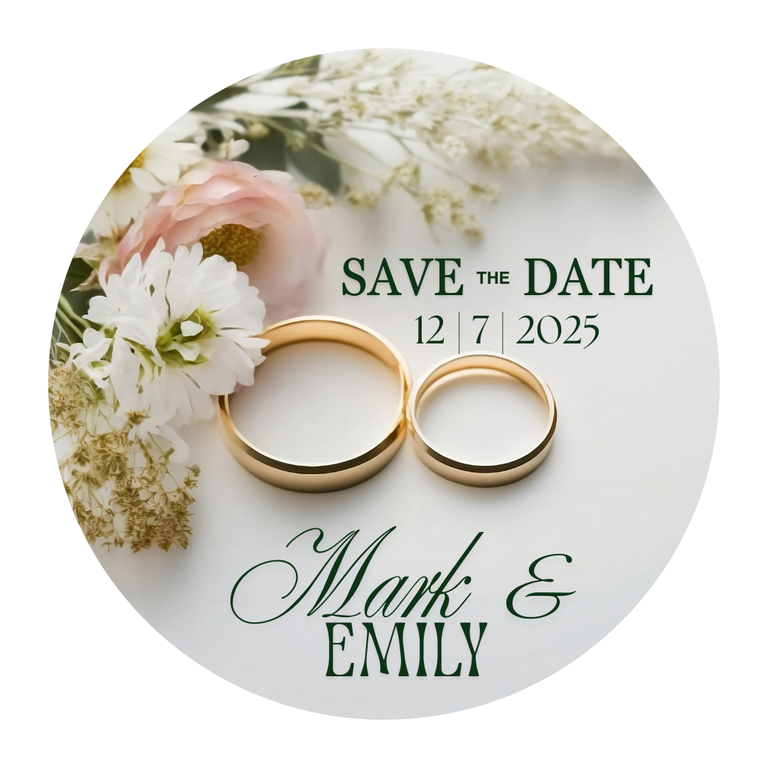 Personalized Wedding rings Save the date Magnetic Bottle Opener