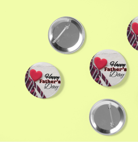 Happy Father's Day Button Pin