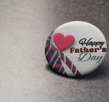Happy Father's Day Button Pin
