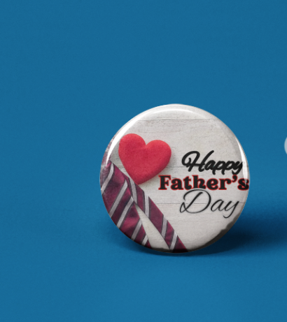 Happy Father's Day Button Pin
