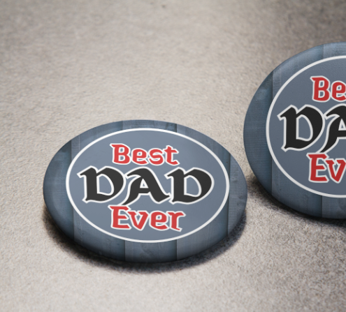 Best Dad Ever Button pin