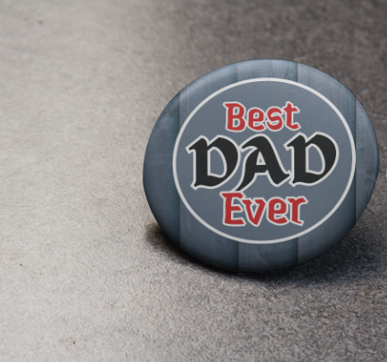 Best Dad Ever Button pin
