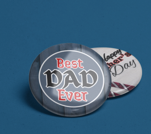 Best Dad Ever Button pin