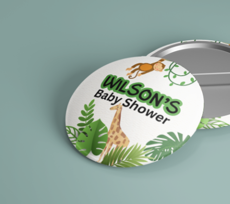 Customizable name baby shower pin