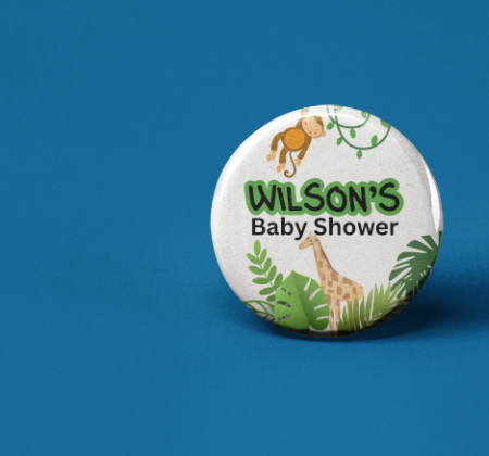 Customizable name baby shower pin