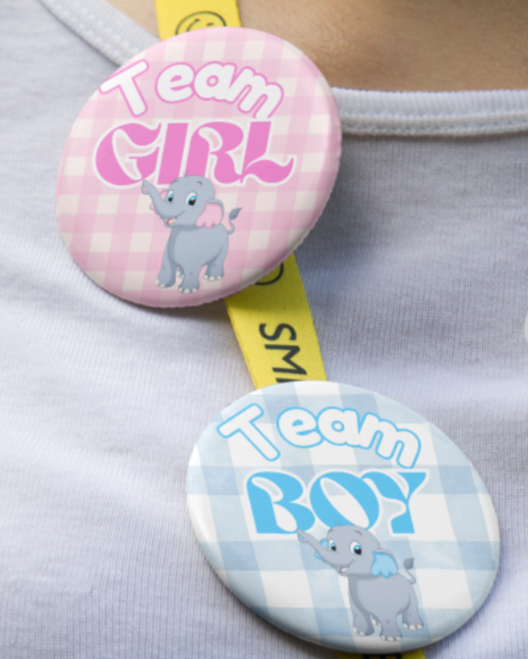 Plaid Baby shower pins