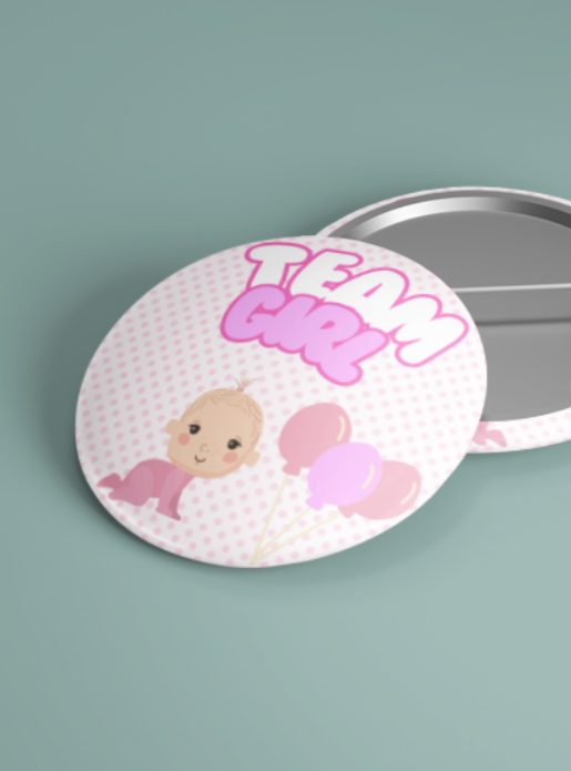 Polka dot Baby shower pins