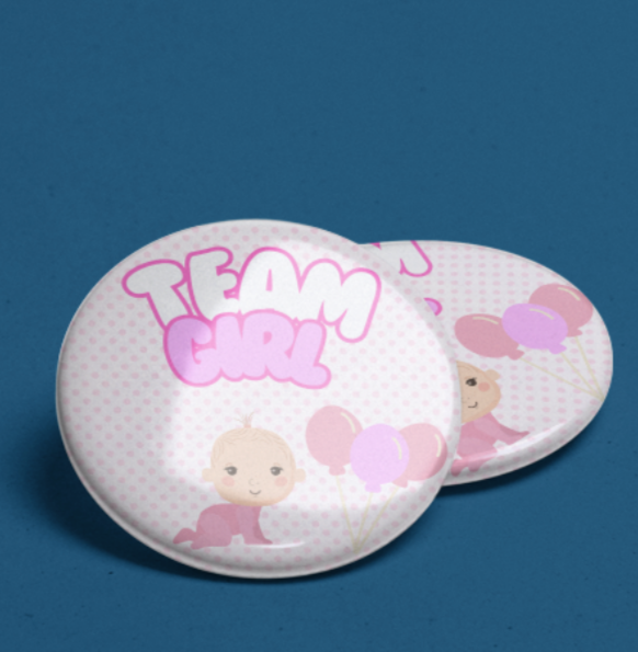 Polka dot Baby shower pins