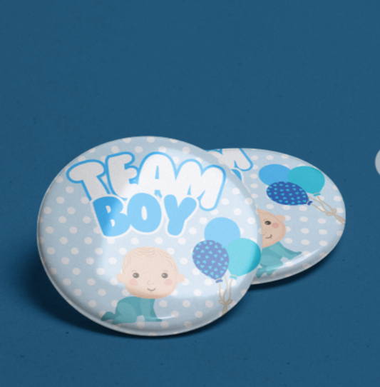 Polka dot Baby shower pins