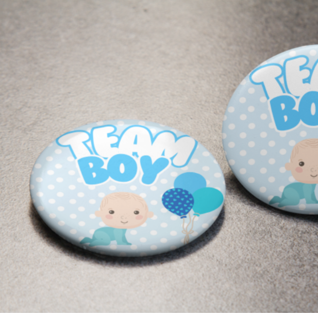 Polka dot Baby shower pins