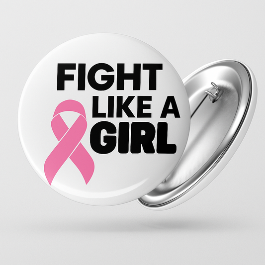 Fight Like a Girl Pin back button
