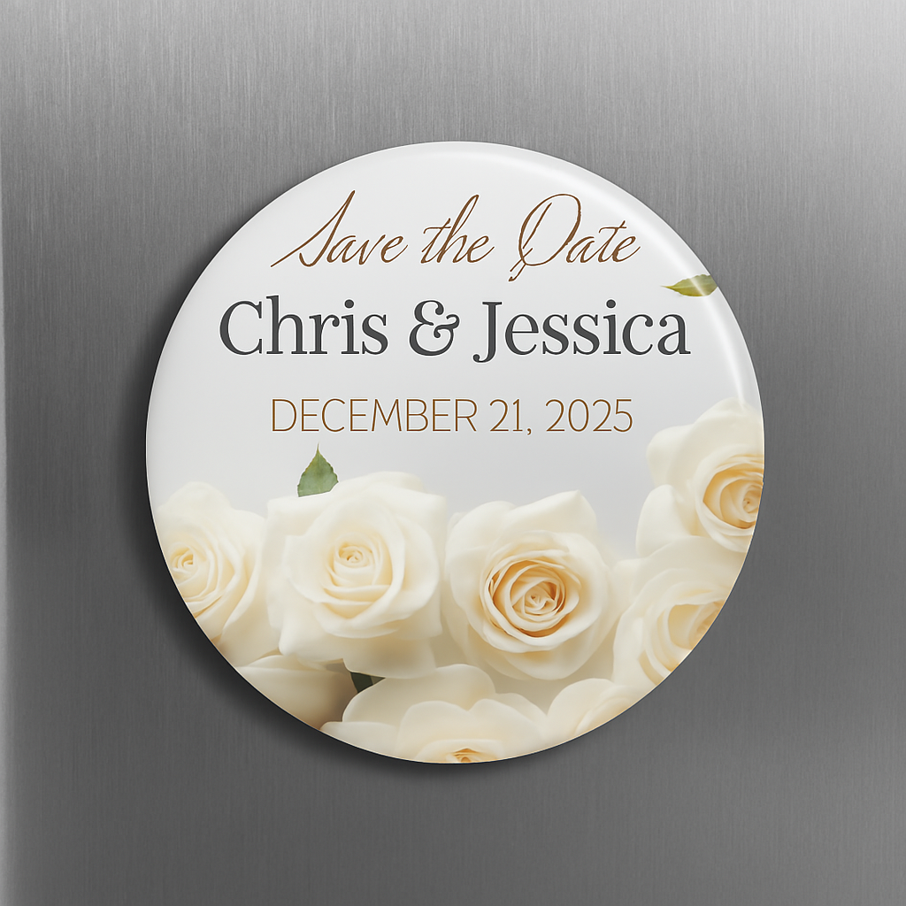 Save the Date Customizable Floral Key chain