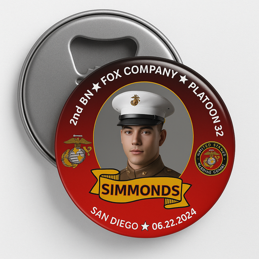 US Marine Magnetic Bottle Opener