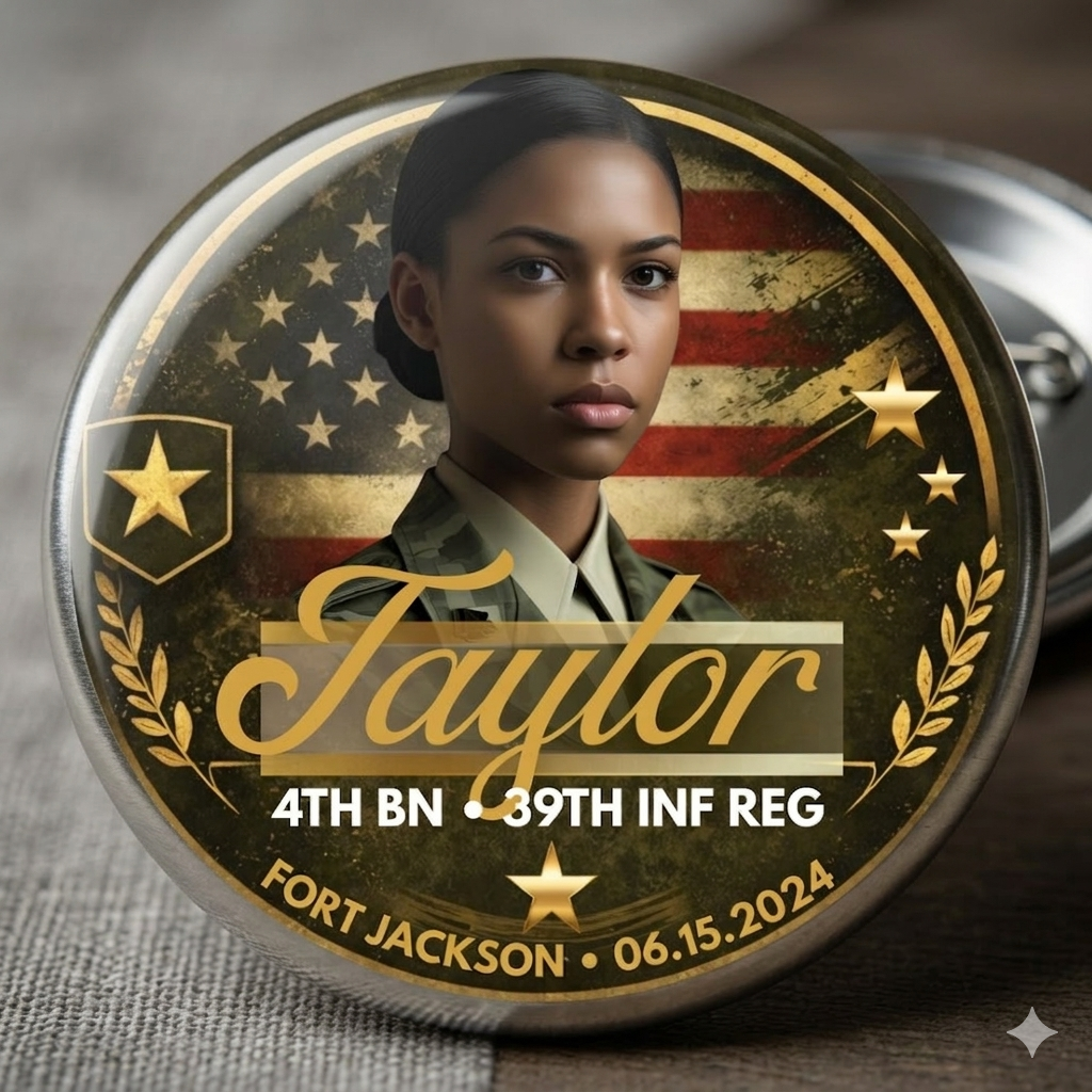Us Army Grad Button Pin