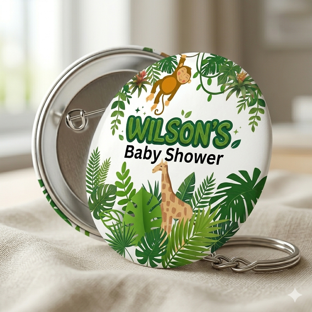 Customizable name baby shower pin